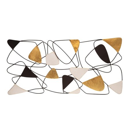 SAGEBROOK HOME 24 in. Metal Tri-Color Abstract Wall Decor WB 15729